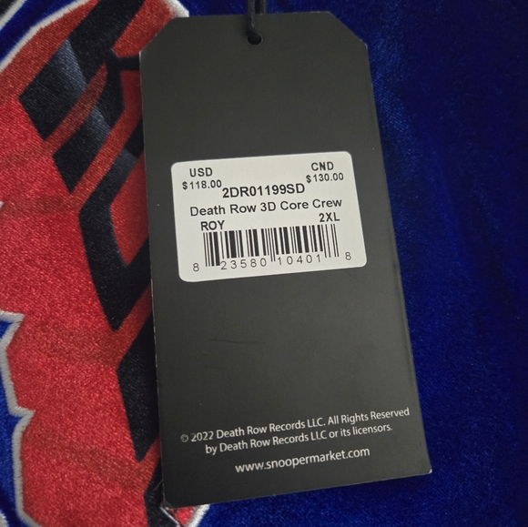 Royal Blue Crewneck Sweater with Graphic Design - Picture 2 of 4